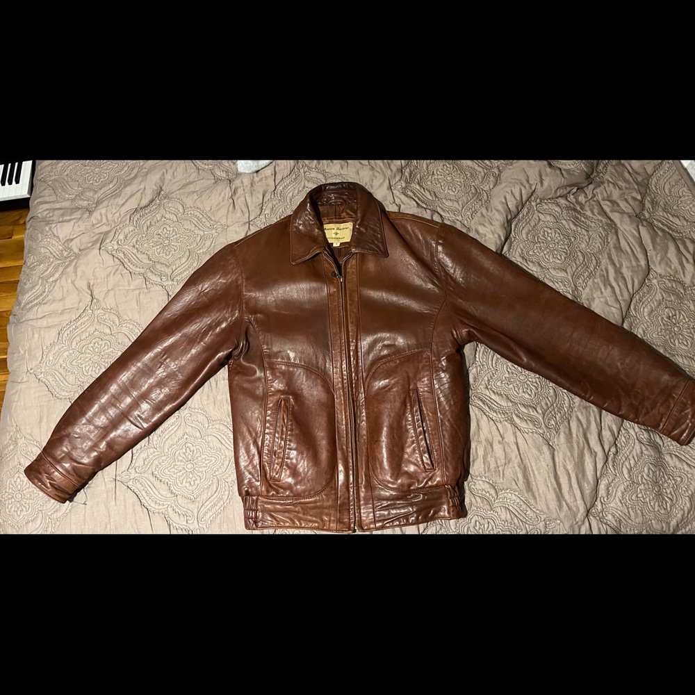 Boston Harbor Leather Bomber Jacket. Buttery soft!